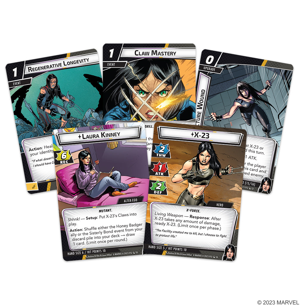 Marvel Champions: The Card Game - X-23 Hero Pack cards