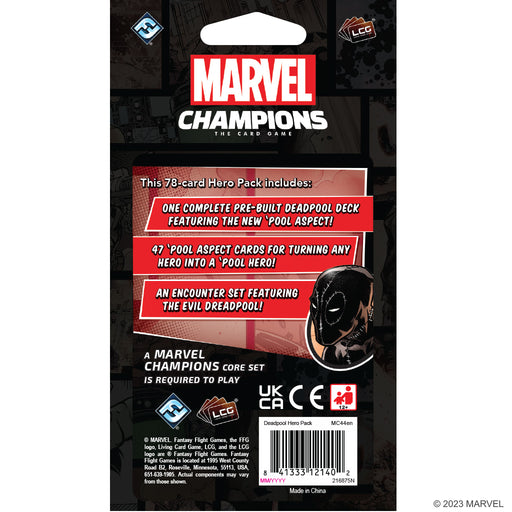 Marvel Champions: The Card Game - Deadpool Hero Pack back