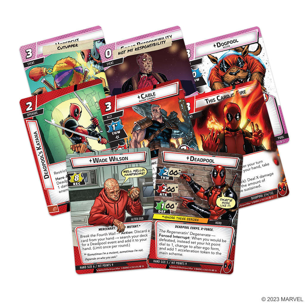Marvel Champions: The Card Game - Deadpool Hero Pack cards