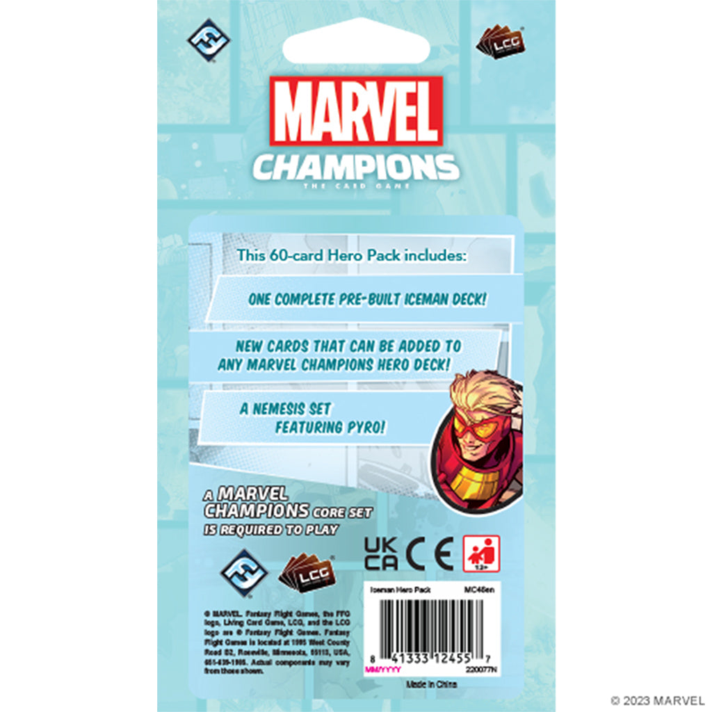 Marvel Champions: The Card Game - Iceman Hero Pack back