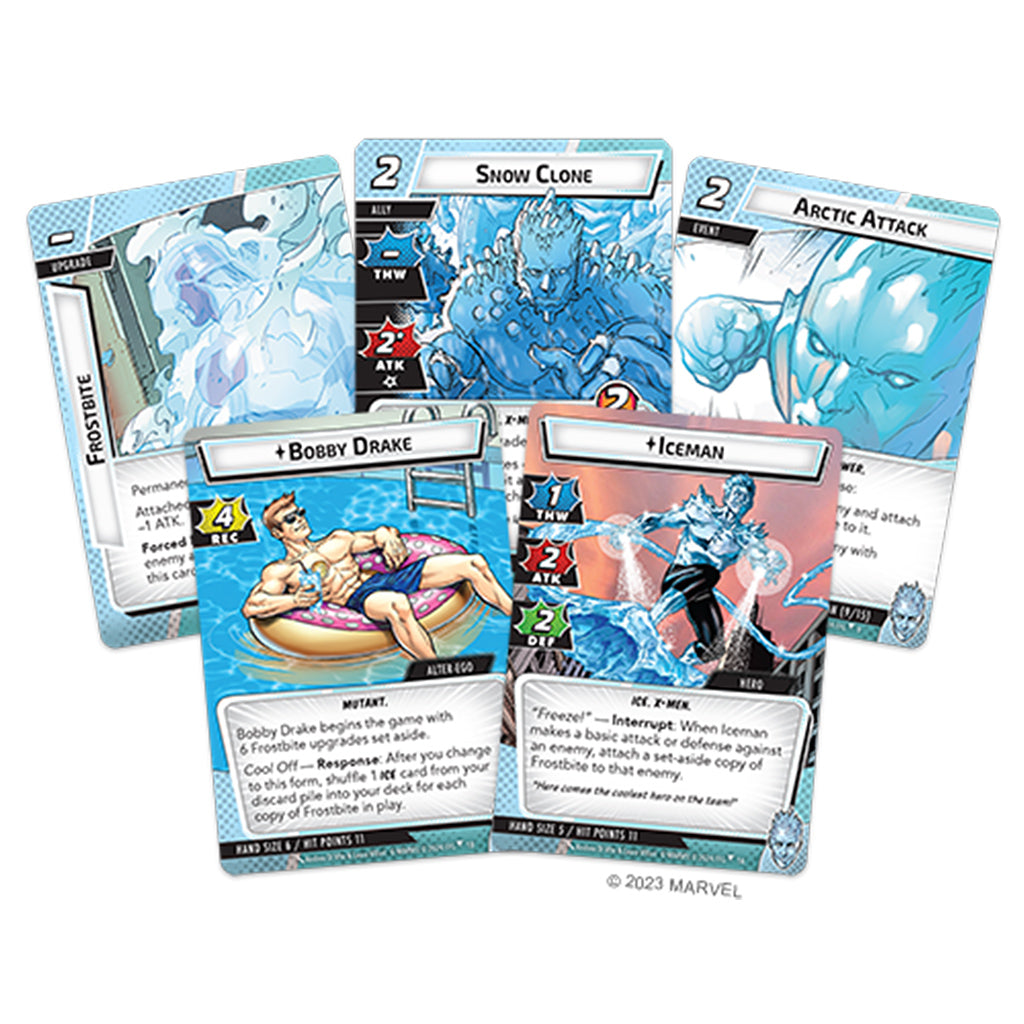 Marvel Champions: The Card Game - Iceman Hero Pack cards