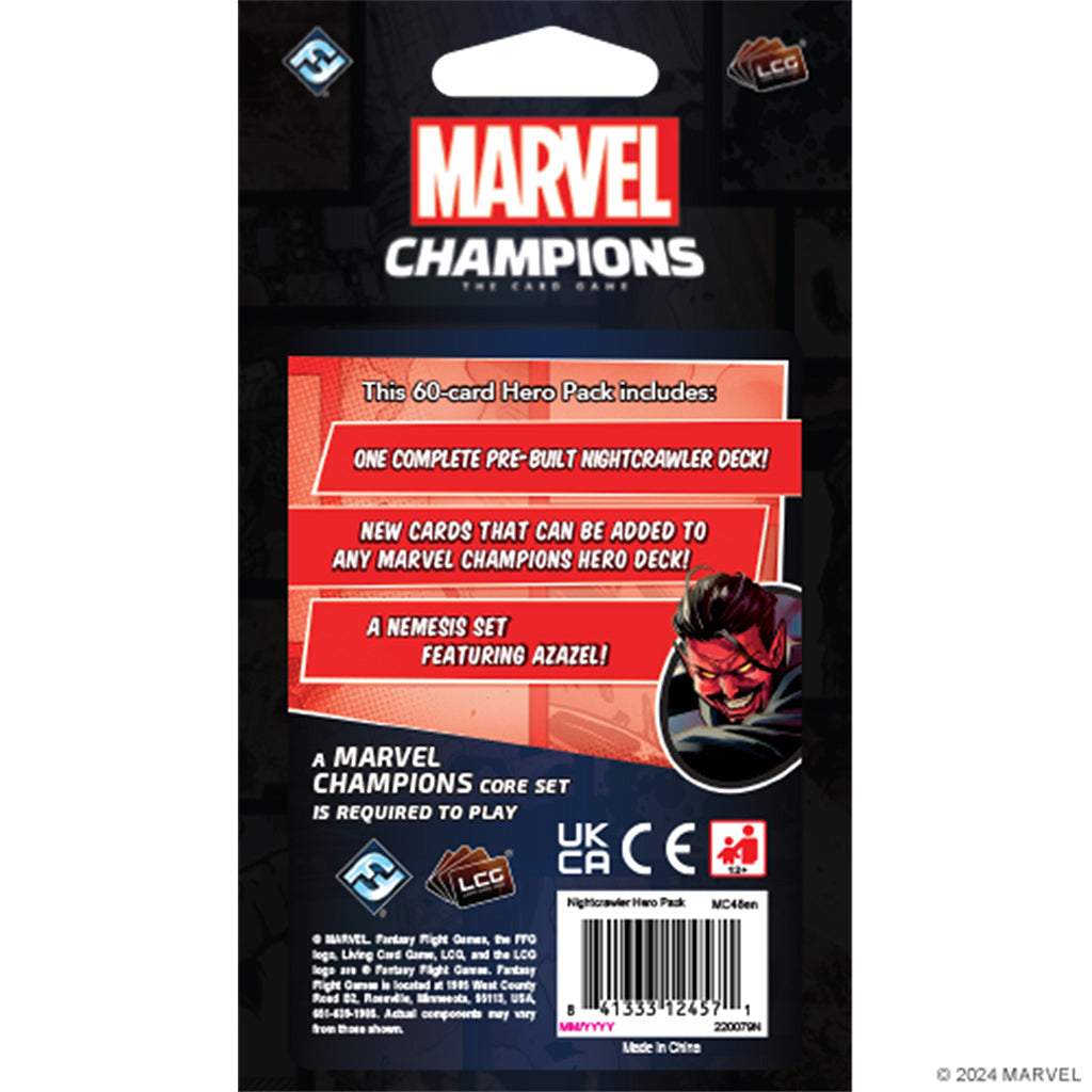 Marvel Champions: The Card Game - Nightcrawler Hero Pack back