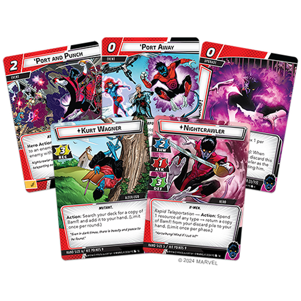 Marvel Champions: The Card Game - Nightcrawler Hero Pack cards