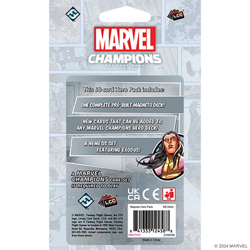 Marvel Champions: The Card Game - Magneto Hero Pack back