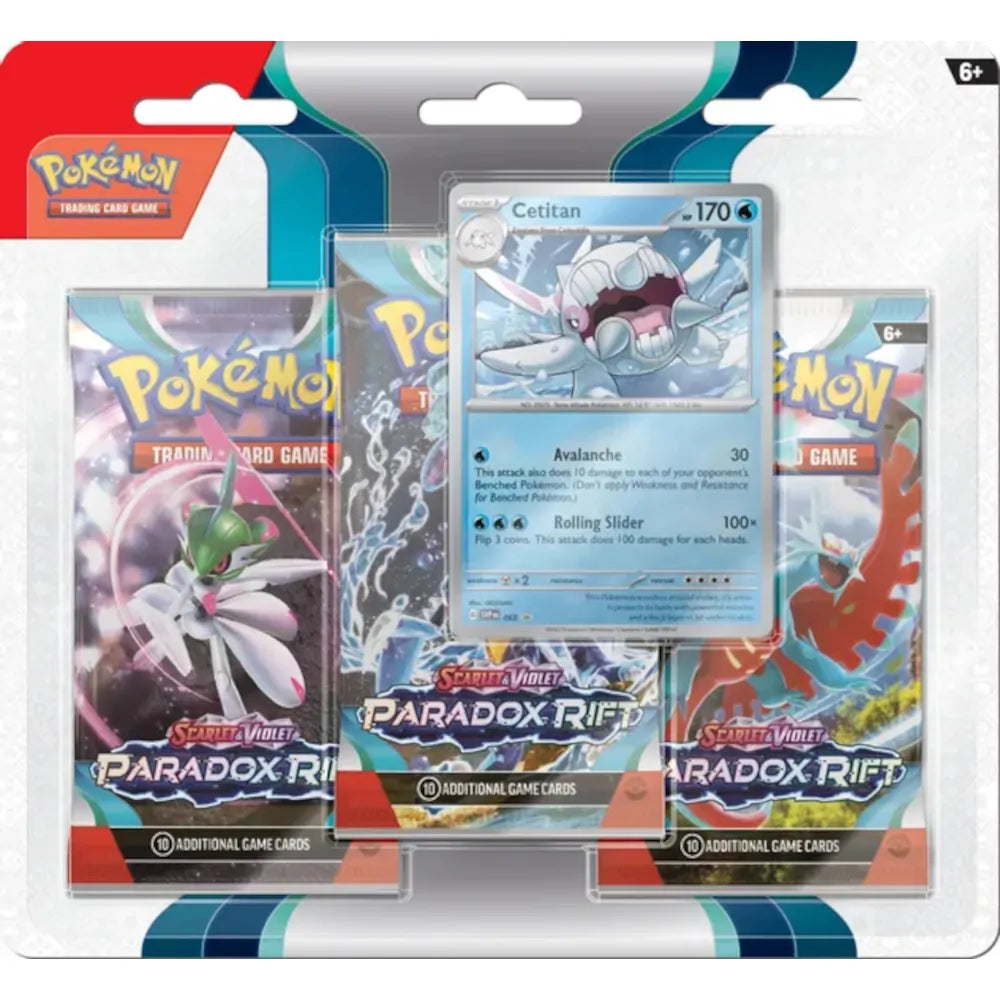 Pokémon Scarlet & Violet: Paradox Rift 3-Pack Blister Cetitan