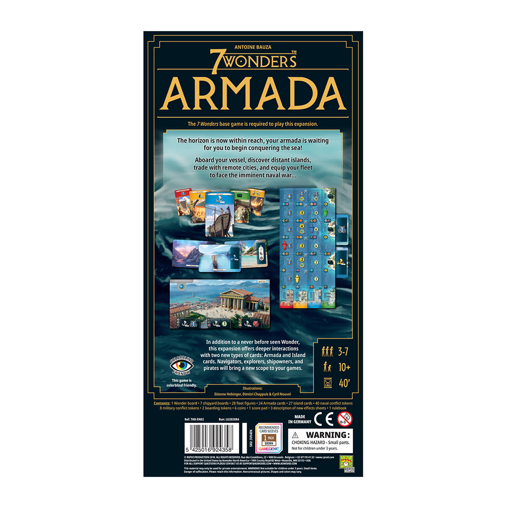 7 Wonders: Armada back of the box