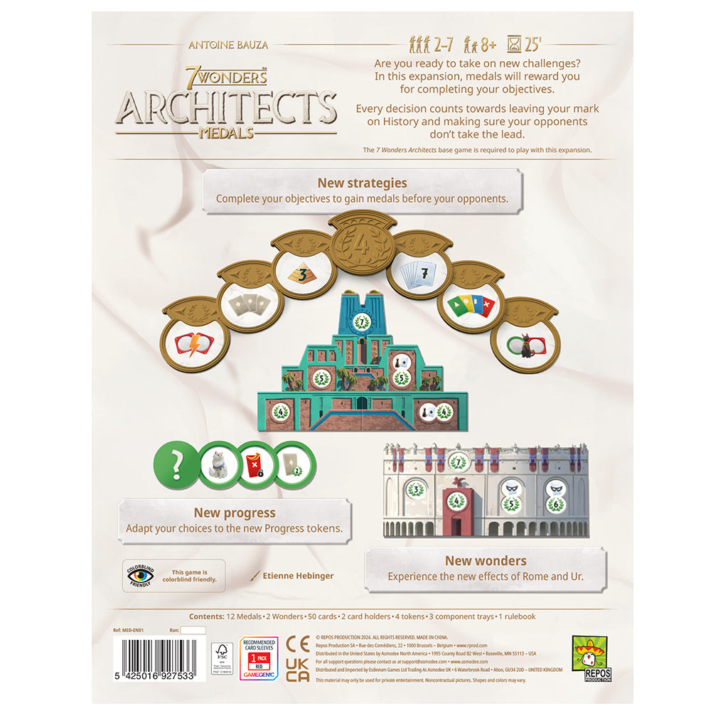 7 Wonders Architects Medals back