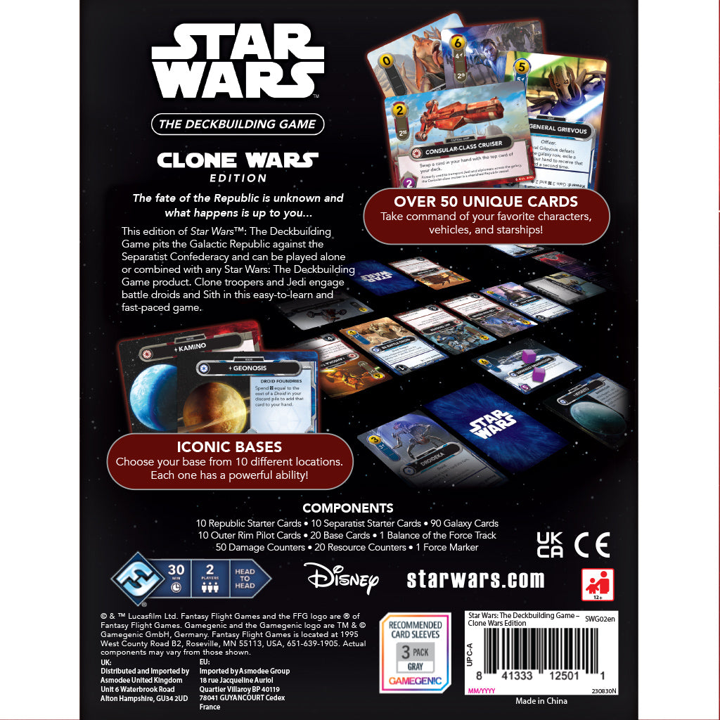 Star Wars: The Deck Building Game - Clone Wars back