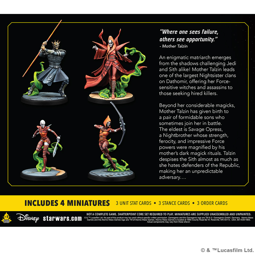 Star Wars Shatterpoint: Withces of Dathomir - Mother Talzin Squad Pack back