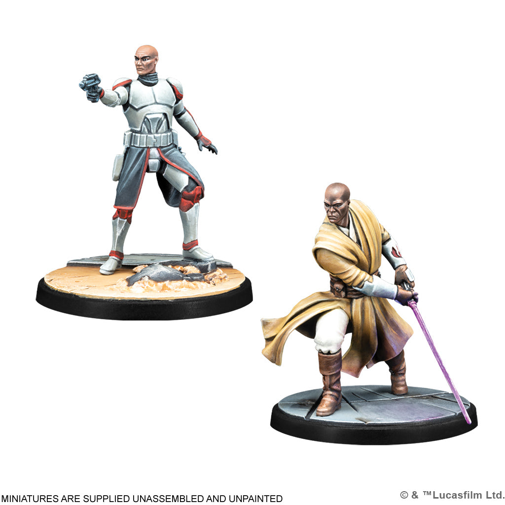 Copy of Star Wars Shatterpoint: This Party's Over - Mace Windu Squad Pack figures