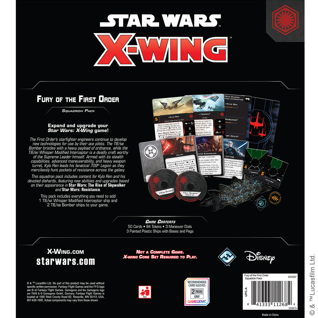 Star Wars X-Wing: Fury of the First Order Squadron back