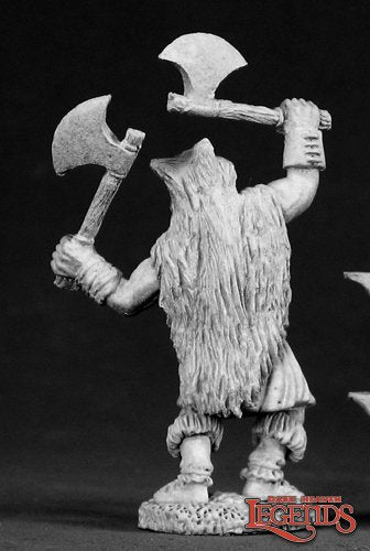 Reaper 02289: Olaf, Wolf Warrior Dark Heaven Legends Metal Miniature Back View