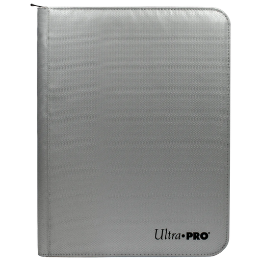 Ultra Pro Zippered PRO Binder 9 Pocket Silver with Fire Resistant Materials front
