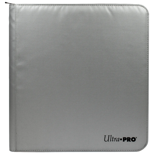 Ultra Pro Zippered PRO Binder 12 Pocket Silver with Fire Resistant Materials