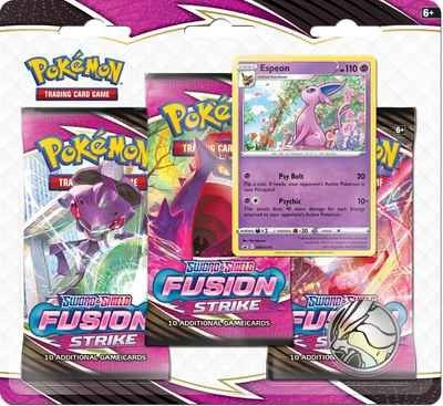 Pokémon Sword & Shield: Fusion Strike - Three booster Blister