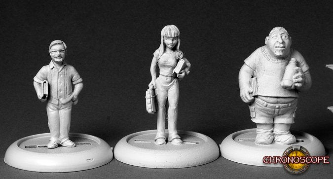 Reaper 50231: Townfolks, Geeks Chronoscope Metal Miniatures (3)