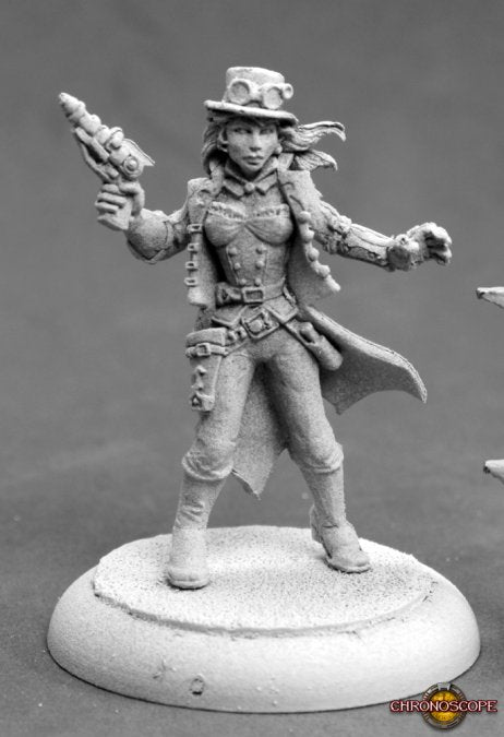 Reaper 50280: Belle, Steam Punk Heroine Chronoscope Metal Miniature