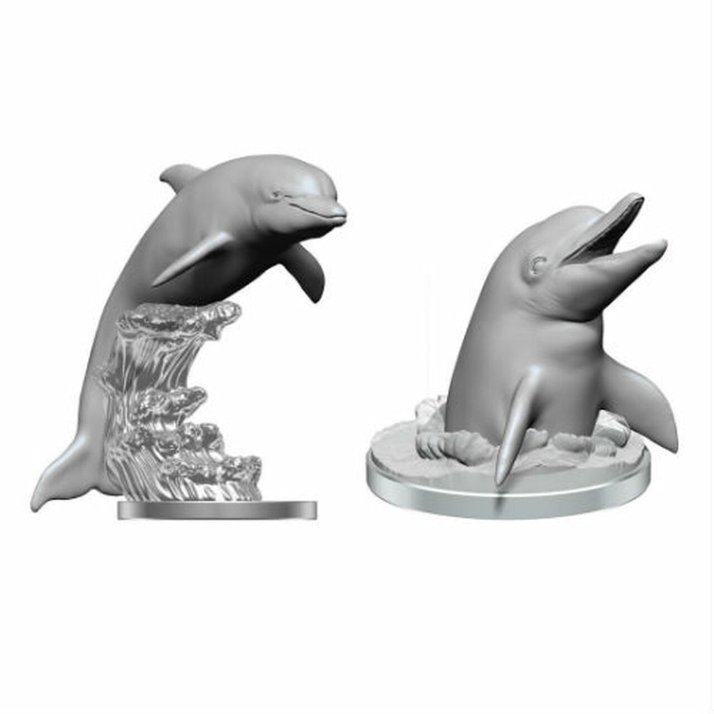 WizKids Deep Cuts Unpainted Miniatures: Dolphins (2)
