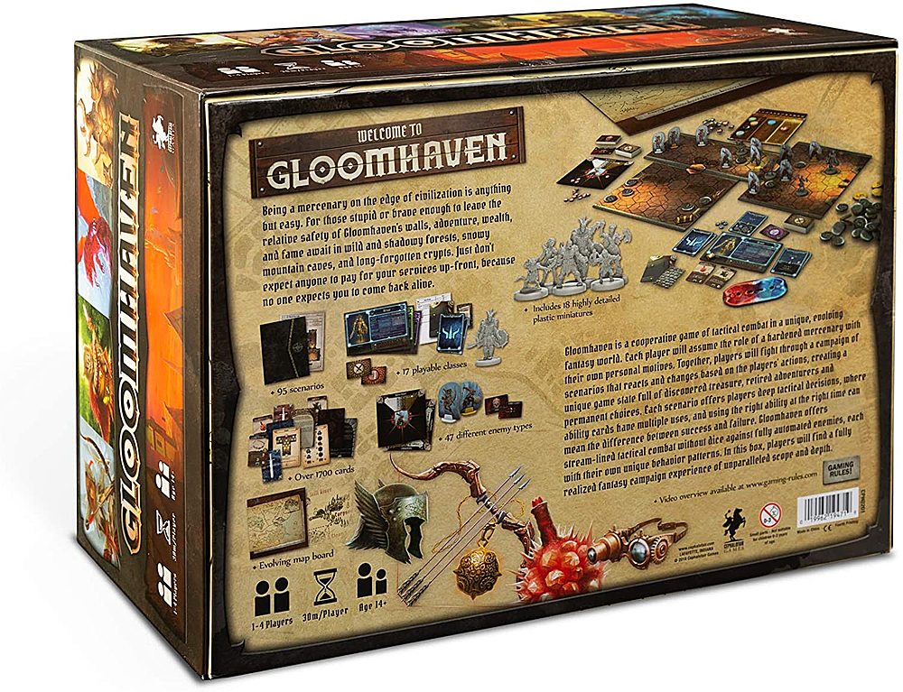 Gloomhaven Back of the Box