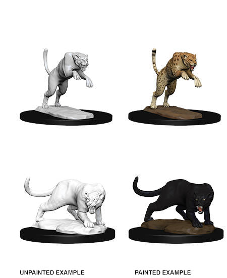 D&D Nolzur's Marvelous Unpainted Miniatures: Panther & Leopard (2) painted example