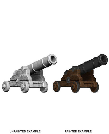 WizKids Deep Cuts Unpainted Miniatures: Small Cannons (2) painted example