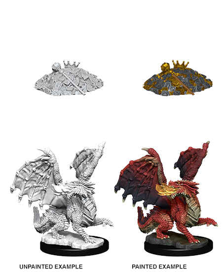 WizKids D&D Nolzur's Marvelous Unpainted Miniatures: Red Dragon Wyrmling Painted Example
