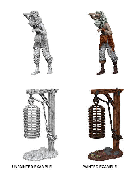 WizKids Deep Cuts Unpainted Miniatures: Hanging Cage (2) painted example