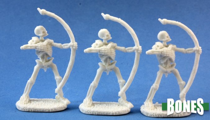 Reaper 77018: Skeletal Archer, Dark Heaven Plastic Miniature (3)