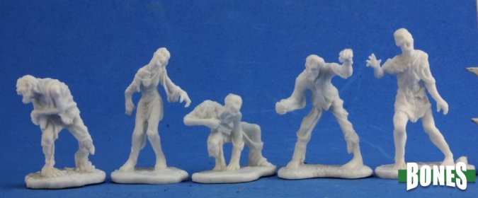 Reaper 77342: Zombies!, Dark Heaven Plastic Miniature (5)
