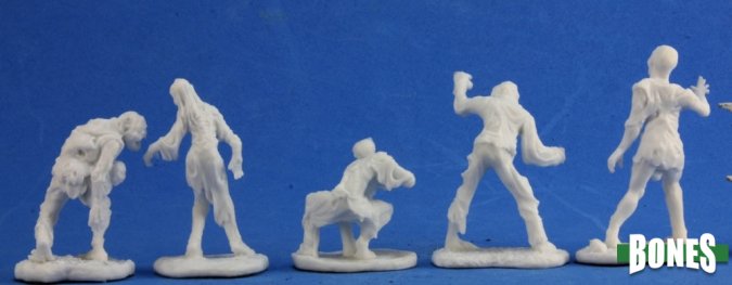 Reaper 77342: Zombies!, Dark Heaven Plastic Miniature (5)