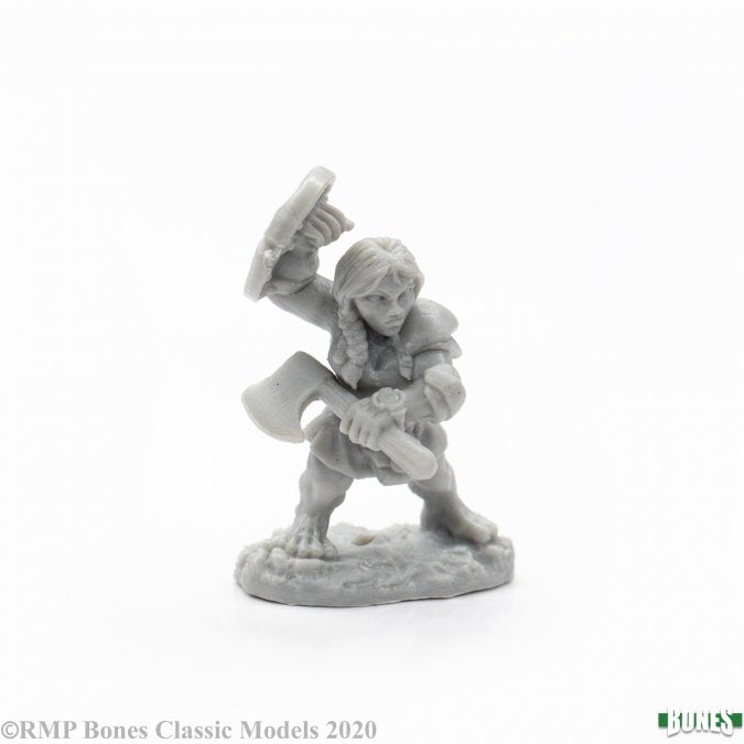 Reaper 77700: Dannin Deepaxe, Female Dwarf, Dark Heaven Plastic Miniature