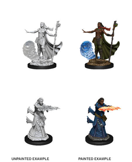 D&D Nolzur's Marvelous Unpainted Miniatures: Female Human Wizard (2) Painted Example