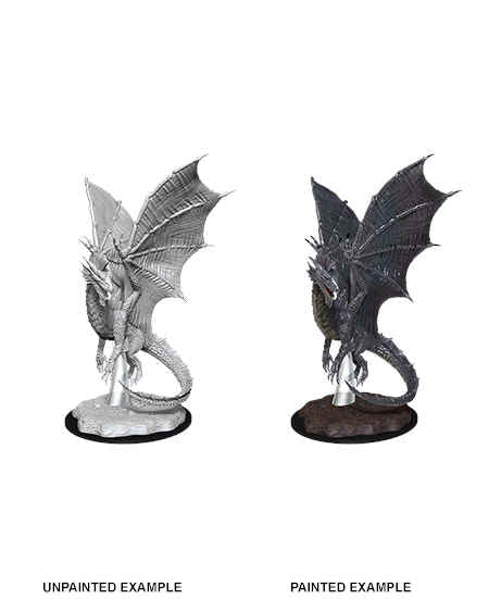 D&D Nolzur's Marvelous Unpainted Miniatures: Young Silver Dragon D&D Nolzur's Marvelous Unpainted Miniatures: Young Silver Dragon Painted Example