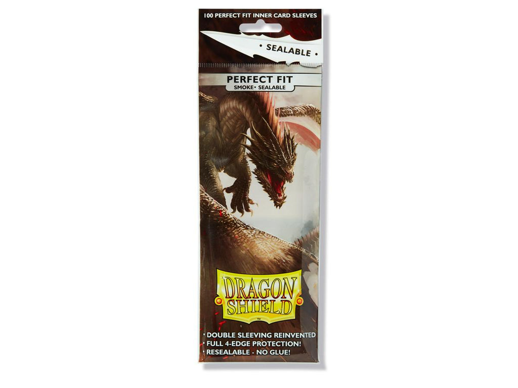 Dragon Shield: Perfect Fit Sealable Clear - Smoke (100ct)
