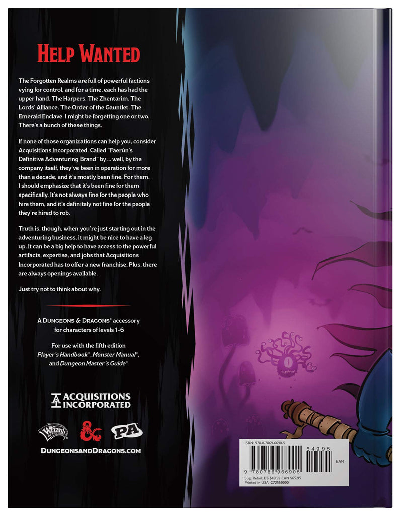 Dungeons & Dragons: 5th Edition - Acquisitions Incorporated Back of the book
