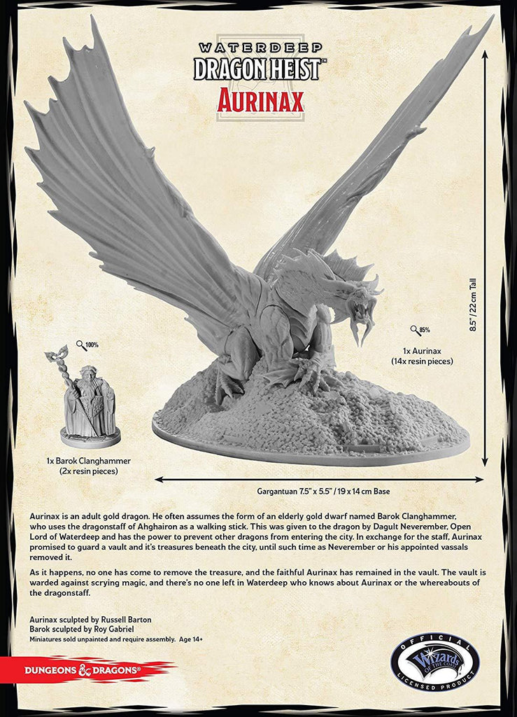 Collector’s Series Aurinax Back of the Box