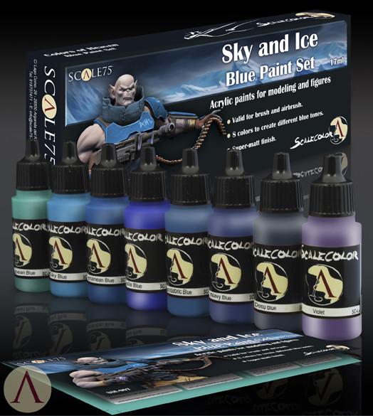 ScaleColor - Sky and Ice Blue Paint Set SSE-007