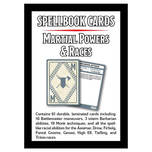 D&D Spellbook Cards: Martial & Race Deck Content