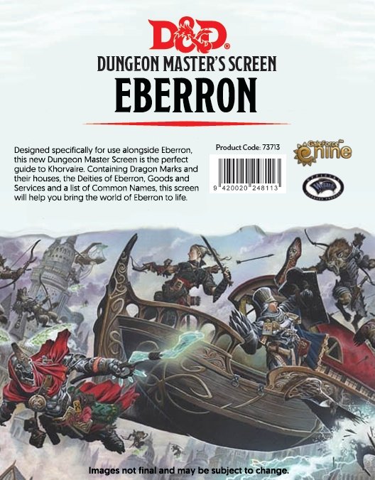 D&D: Eberron, Rising From The Last War DM Screen