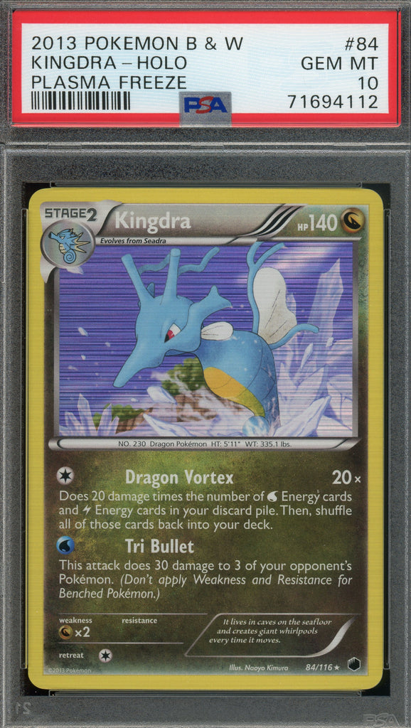 Pokémon - Kingdra Holo, Plasma Freeze #84 PSA 10 POP 2