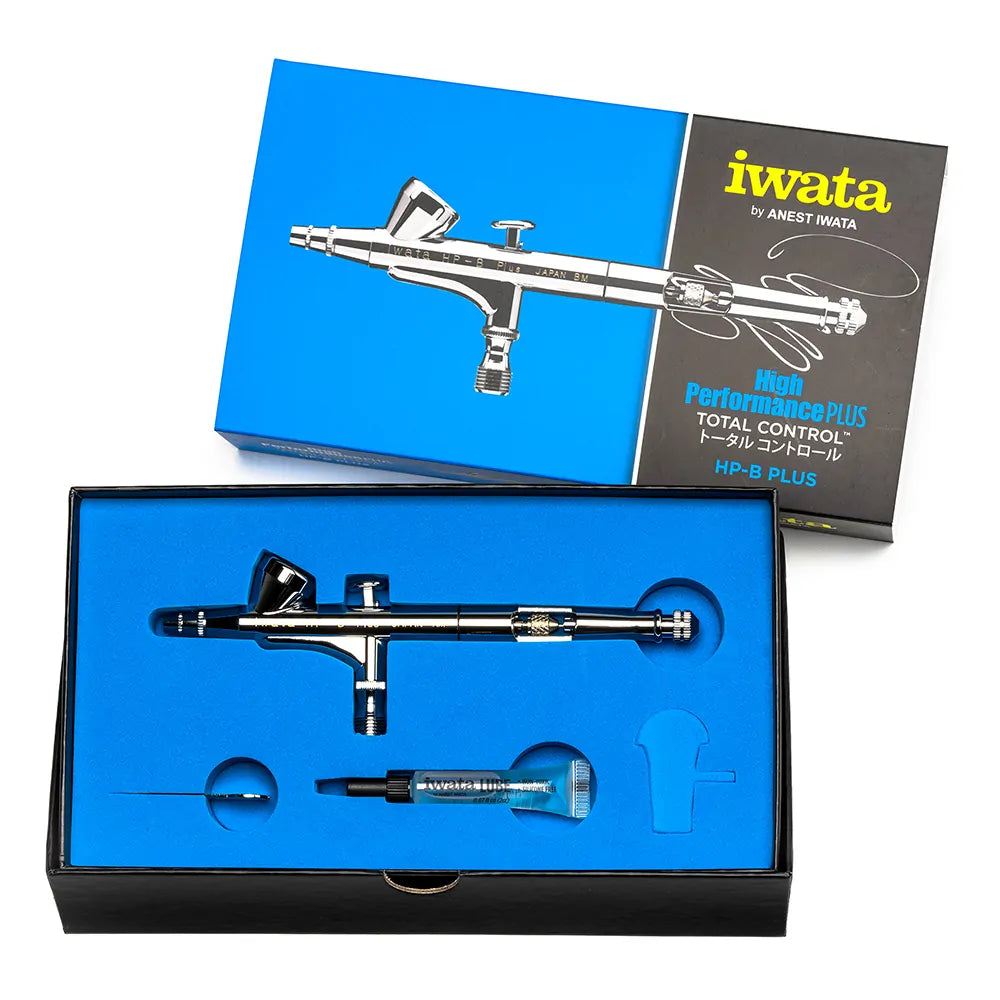 Iwata High Performance HP-B Plus Gravity Feed Dual Action Airbrush content