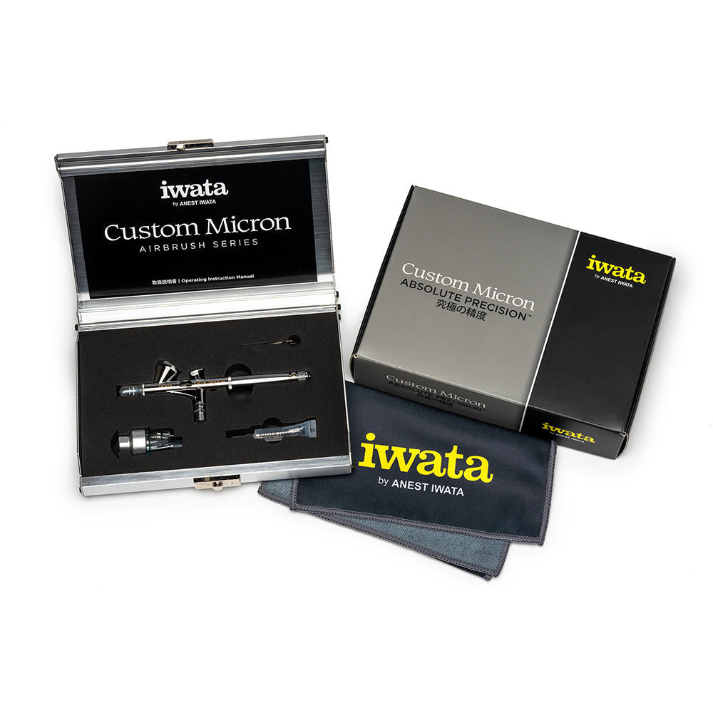 Iwata Custom Micron CM-B Gravity Feed Dual Action Airbrush content