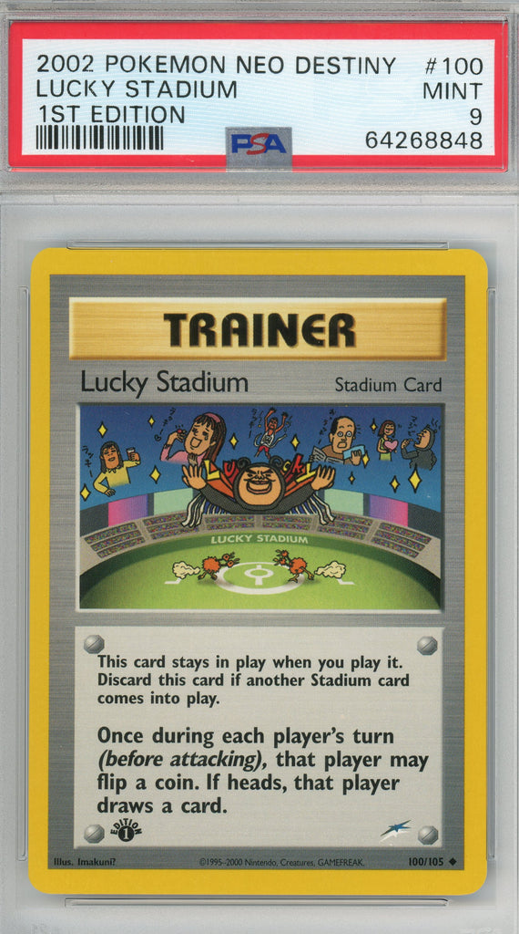 Pokémon - Lucky Stadium Neo Destiny 1st Edition #100 PSA 9 front