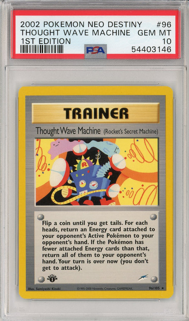 Pokémon - Thought Wave Machine Neo Destiny 1st Edition 96 PSA 10 Front