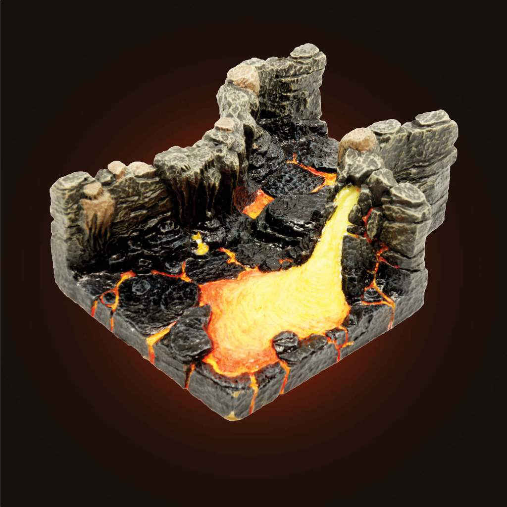 Lava Cave Entrance Transition Paint - Painted (6.6-A109-P) from Dwarven Forge