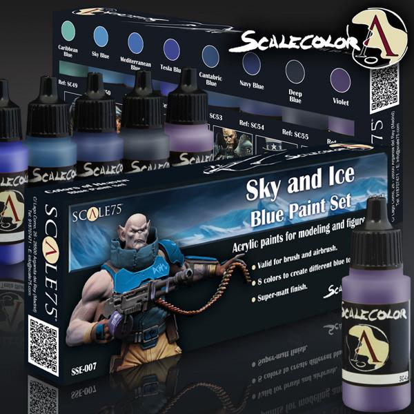 ScaleColor - Sky and Ice Blue Paint Set SSE-007
