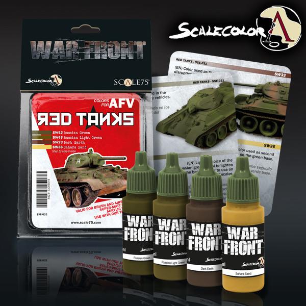 ScaleColor Warfront - Red Tanks Paint Set SSE-032