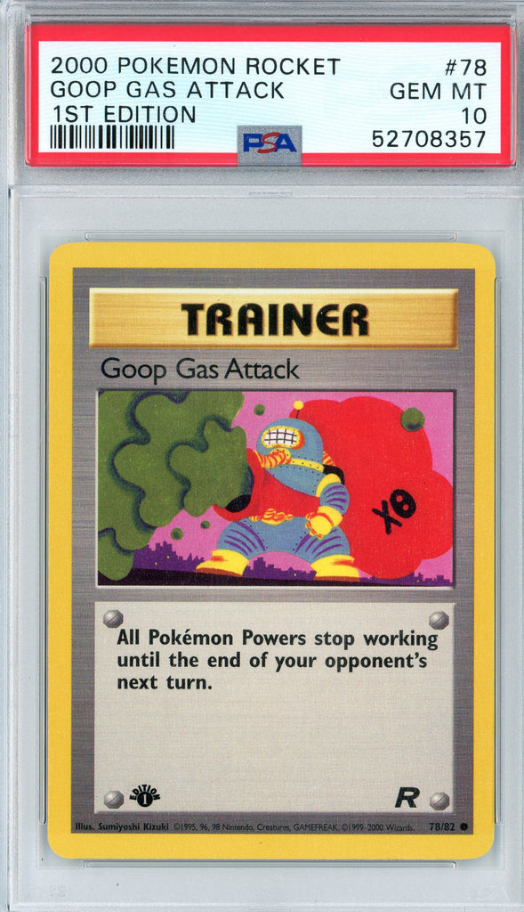 Pokémon - Goop Ga Attack Team Rocket 1st Edition #78 PSA 10 Front