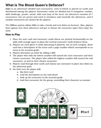 The Blood Queen's Defiance Instructions