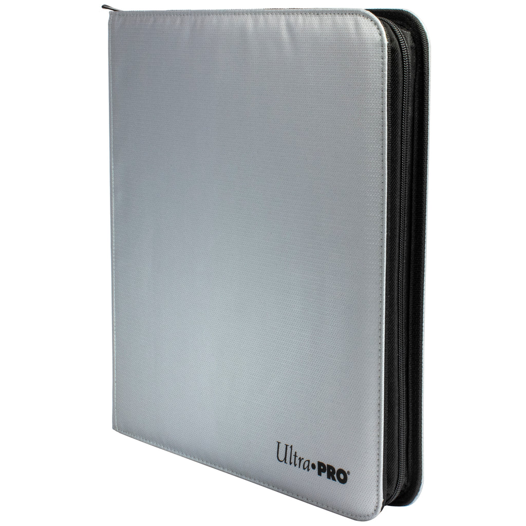 Ultra Pro Zippered PRO Binder 12 Pocket Silver with Fire Resistant Materials